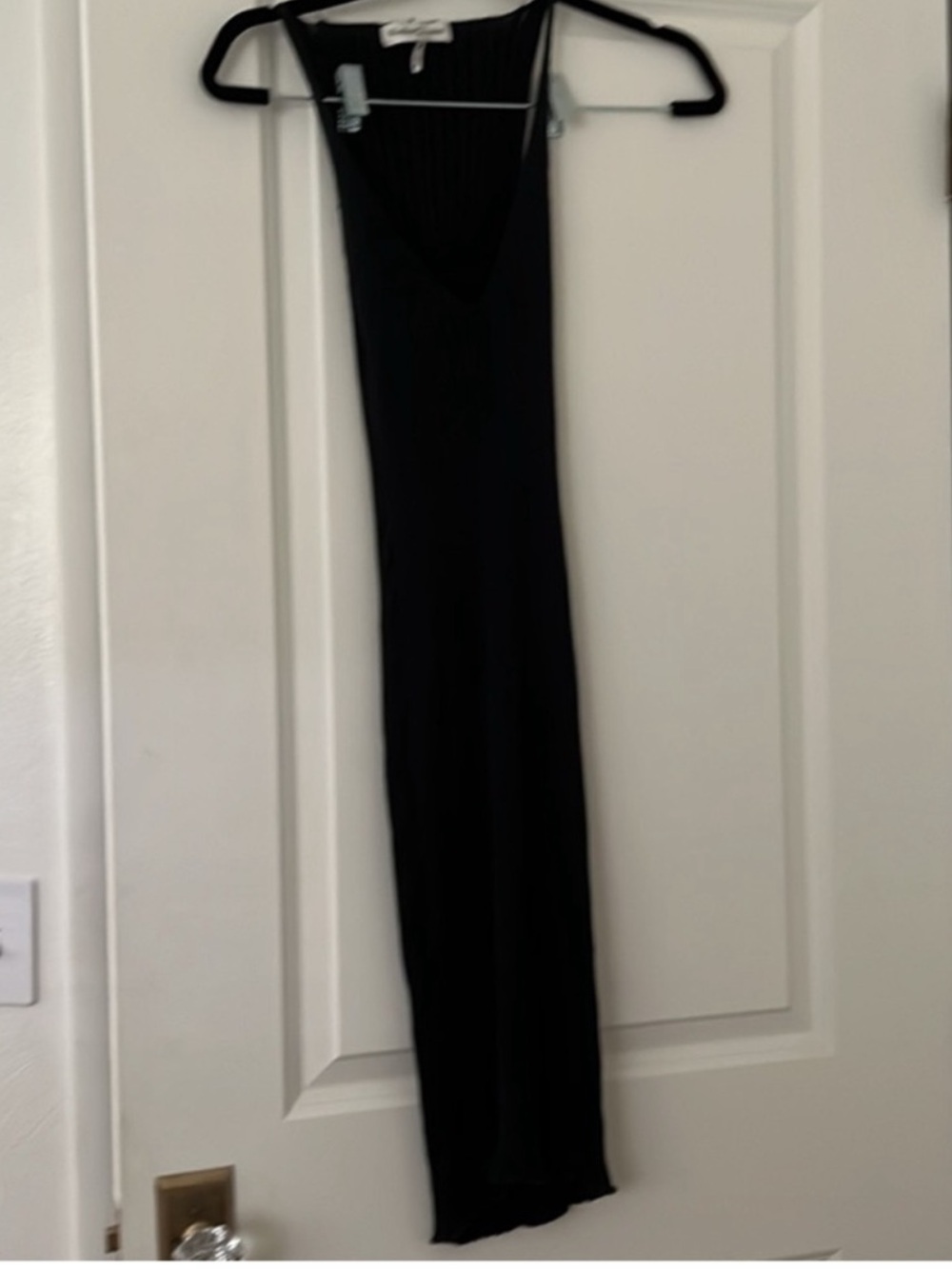 Weekend Stories Black Ribbed Cashmere Blend Dress - Picture 2 of 4